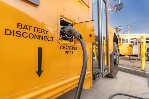 Almost all of New Mexico's 2,000 school buses run on diesel fuel. (Thomas/AdobeStock)