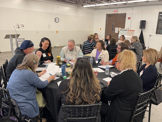Attendees at a New Mexico summit discuss how to help in a state ranked one of the most food-insecure in the nation. (Courtesy Roadrunner Food Bank)