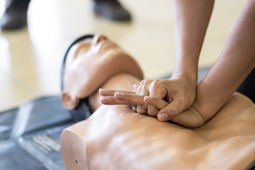 If performed immediately, CPR can double or triple the chance of survival from an out-of-hospital cardiac arrest, according to the American Heart Association. (Adobe Stock)