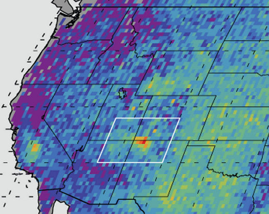 In 2014, an instrument aboard the International Space Station spotted the largest methane cloud ever measured above New Mexico's San Juan Basin. (NASA.gov)