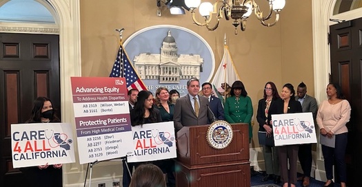 Care4All California, a coalition of more than 70 healthcare advocacy groups, is pressing for a package of bills this legislative session to rein in healthcare costs and improve equity. (Kit Bear/HealthAccess CA)