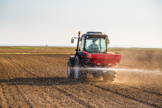 Farmers apply fertilizer, including nitrogen, before spring planting so the seed and the growing plant have nutrients available throughout the season. (Adobe Stock) 