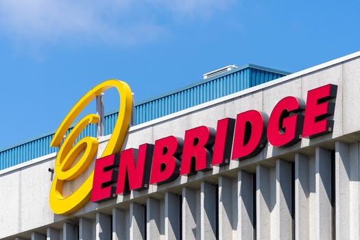 Enbridge owns and operates Line 5, a controversial oil pipeline that crosses tribal lands and runs under a portion of the Great Lakes. (Adobe Stock)