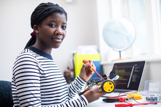 A U.S. Equal Opportunity Commission report says in 2019, 66% of women working in STEM careers were white, almost 15% were Black, 10% were Asian and 7% were Latinas. (Adobe Stock) 