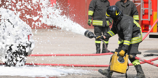Firefighting foam is one recognized source of PFAS. (ChiccoDodiFC/Adobe Stock)