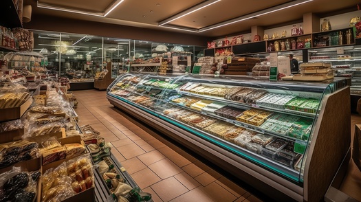 The United States has 25,000 conventional supermarkets and about 15,000 additional grocery retail stores of different kinds, employing more than 2.5 million people. (Adobe Stock/AI)