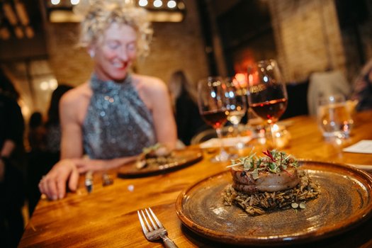 The meal pictured above was served at a recent Minneapolis event designed to call more attention to climate change and its effect on food production. (Photo courtesy of Jayme Halbritter)