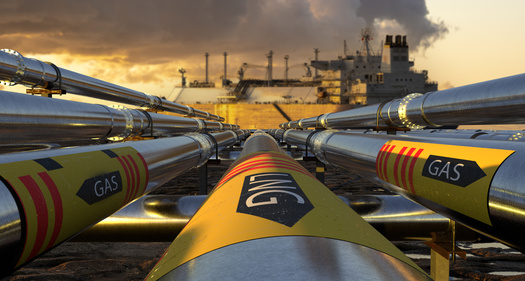 LNG is created when gas is cooled into a liquid that can be stored and shipped to destinations around the world. (Mike Mareen/Adobe Stock)