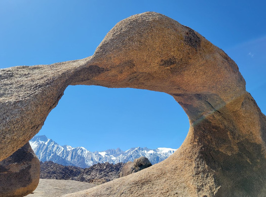 Environmental groups are working to attract more Latino families to enjoy the great outdoors on public lands such as the Alabama Hills National Scenic Area in southern Inyo County. (Louis Medina)