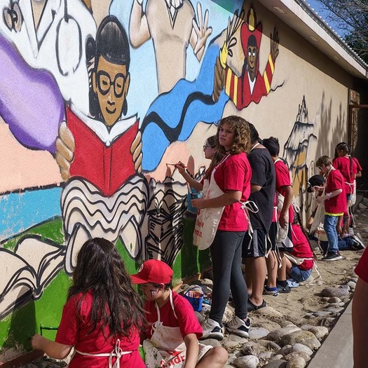 New Mexico's Save the Children organization has previously engaged kids on summer break from school to help create a 9-foot paint-by-numbers mural. (Photo courtesy of Save the Children)
