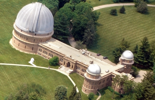 The Yerkes Observatory, opened in 1897, has made some of the earliest discoveries in astronomy, including 13,665 star systems and the earliest sighting of the sub-planet Pluto. (Yerkes Observatory) 