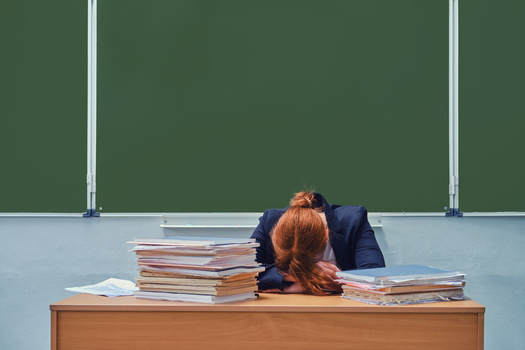 In a Pew Research survey conducted in April, 77% of teachers said their job was frequently stressful and 68% said it was overwhelming. (Adobe Stock)