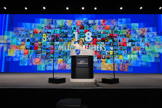 American Federation of Teachers President Randi Weingarten called on members to defend democracy, voting rights and public education in the run-up to the presidential election this November. (AFT)