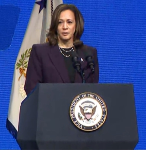 Vice President Kamala Harris, speaking before the national convention of the American Federation of Teachers in Houston, revved up the crowd by chanting 