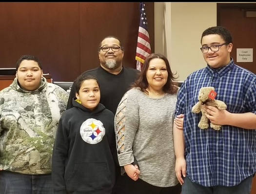 The Valdez family of Aurora officially added new family member Xavi through adoption on January 15th, 2019. (Misty Valdez) 