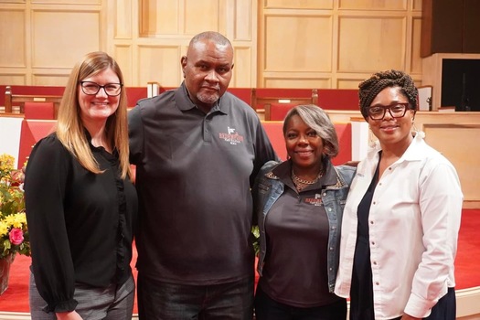 Pastor Wesley Bridges, CEO of Clergy for Prison Reform, with participants at a 