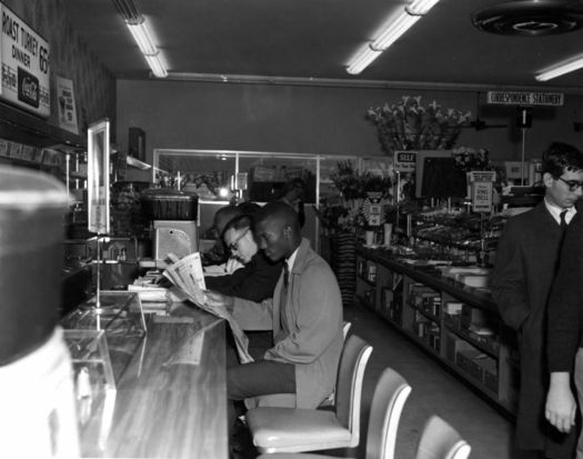 A sit-in is shown at a Woolworth's lunch counter in Tallahassee, Fla., in 1960. (Florida Memory Project RC03283)