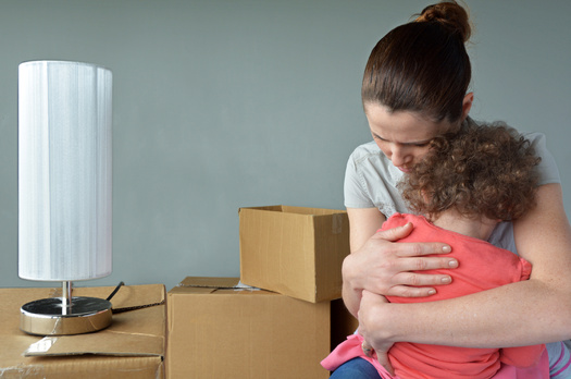 Eviction can significantly disrupt a child's life and is experienced by more than 19% of children born to Black mothers and more than 11% born to white mothers. (Rafael Ben-Ari/Adobe Stock)