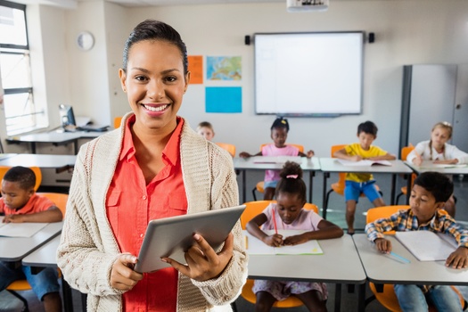 A healthy, safe and secure working environment is one of five top issues teachers in Texas say they're concerned about. (WavebreakMediaMicro/Adobe Stock)