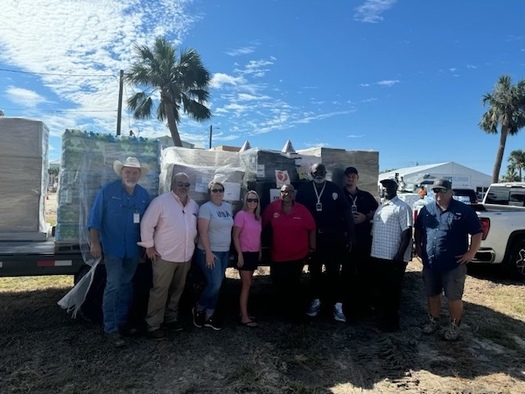 The Palms Medical Group team delivered supplies to the community of Horseshoe Beach after Hurricane Helene. (Jim Miller/Palms Medical Group)