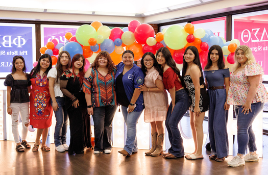 UA Little Rock students celebrate the start of Hispanic Heritage Month in the Trojan Cafe during the Hispanic/Latin Initiative's Por La Cultura Kickoff event. (Photo Courtesy UA-Little Rock) 
