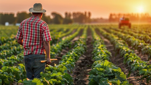 According to the Illinois Department of Agriculture, the average Illinois farm is 375 acres in size and grows mostly grain, corn and soybeans. In terms of livestock, 22% have beef cattle, 3% raise swine and 1% have dairy cows. (Adobe Stock)