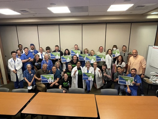 Health-care workers have put a strike on the table at two Providence facilities. (Oregon Nurses Association)