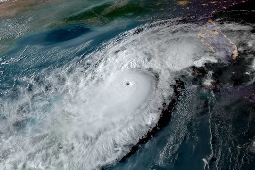 An image of Hurricane Milton approaching Florida, as seen from NOAA's GOES-16 satellite on Oct. 8. (NOAA)