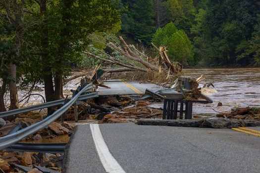 Low Water Bridge in Fries, Va., was destroyed by Hurricane Helene. (Adobe Stock) 