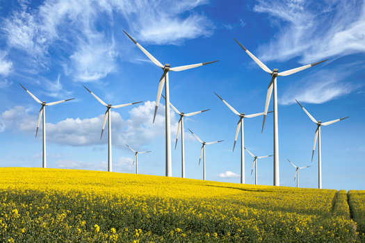 One megawatt (MW) of electricity generated by a wind turbine in Wisconsin can typically power around 350 typical Wisconsin homes, according to Renew Wisconsin. (Adobe Stock)