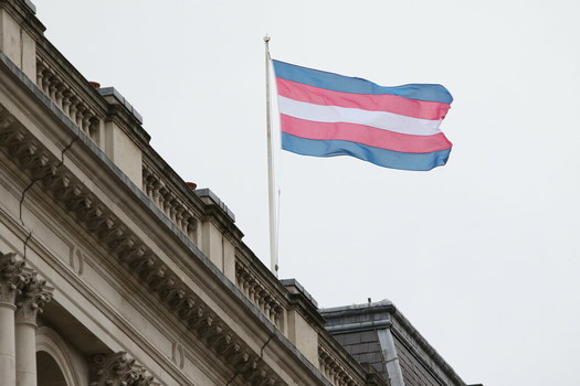 Transgender activist Monica Helms created a transgender pride flag in 2000 that now hangs in the Smithsonian Institution's collection of LGBTQ historical items and, in 2003, founded the Transgender American Veterans Association. (Flickr)