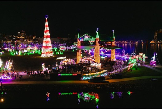 Since 2009, the Bentleyville Tour of Lights has dazzled attendees with an array of lights spread across Duluth's Bayfront Park. (Photo courtesy of Bentleyville Facebook page)
