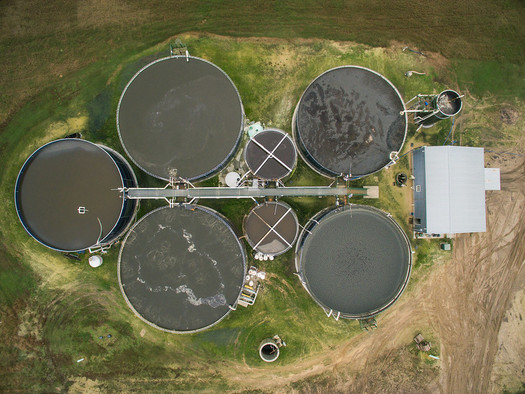 Dairy digesters remove methane from liquified animal waste. The gas can then be used to generate power. (Lance Cheung/USDA)