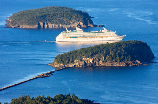 The estimated carbon footprint of a week-long cruise is eight times higher than that of a land-based vacation, according to Friends of the Earth. (Adobe Stock) 