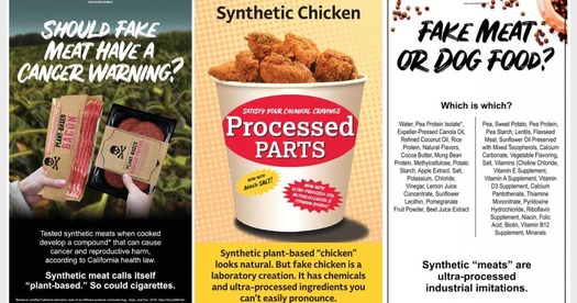 In recent years, the meat industry took out full-page ads in newspapers, and placed a $5 million Super Bowl commercial, claiming that meat is 