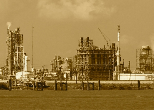 A Dow Chemical plant, one of 200 such facilities, sits on the banks of the Mississippi River in what is called 