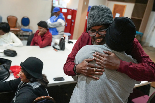 Nate Rush attends a reunion of staff, volunteers and residents of the former Bethlehem House in Indianapolis. (Jenna Watson/Mirror Indy)