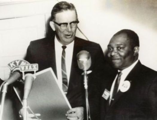 Ted Blakey (right) has long been admired for his civil rights work in South Dakota. State historians are hoping to get more artifacts related to Blakey and other prominent Black figures donated as they continue with a museum renovation. (African American Registry)