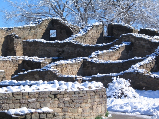 New Mexico's Aztec Ruins National Monument, established in 1923, consists of preserved structures constructed by the Pueblo Indians. (nps.gov)