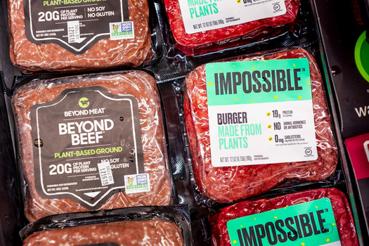 According to the Good Food Institute, alternative proteins - from plants, fermentation or cultivated animal cells - demand far less land and water, emit fewer greenhouse gases and generate significantly less pollution than traditional meat products. (Adobe Stock) 