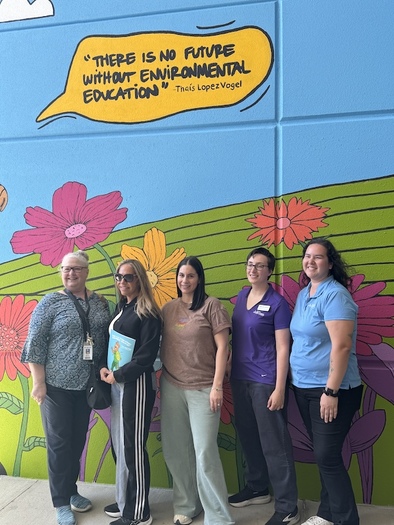 Opened in 2017, Orange County Public Schools Academic Center for Excellence is the first new school in Parramore, Fla., in more than 40 years, serving preschool through eighth grade. It features a three-wall, climate-themed mural by artist Allison Dayka. (VoLo Foundation)