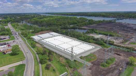 The DTE Trenton Channel Energy Center is expected to store 220 megawatts, or 880 megawatt hours, of energy. (DTE Energy)
