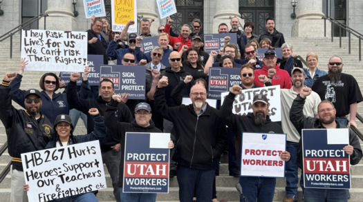 Protect Utah Workers, a coalition of 19 labor groups, announced in March that it had gathered about 130,000 signatures. (Hailey Higgins / Protect Utah Workers) 