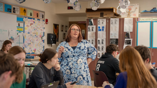 Ashlie Crosson, the 2025 National Teacher of the Year, will spend a year representing educators and serving as an ambassador for the teaching profession. (Brett Sims/Council of Chief State School Officers)