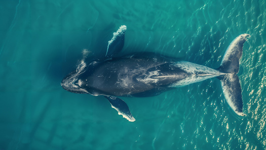 Research indicates between 2003 and 2018, almost 90% of right whale deaths were due to vessel strikes and fishing gear entanglement. (Adobe Stock)