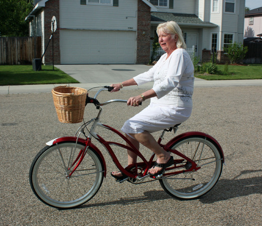 PHOTO: Woman on a bicycle Photo credit: Deborah Smith