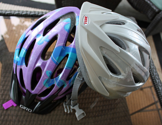 PHOTO: Bicycle helmets. Photo Credit: Deborah Smith