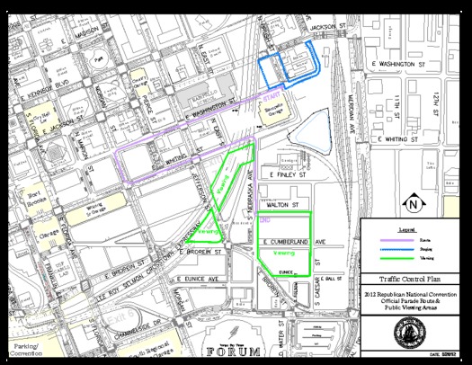 PHOTO: Parade Route Map. Courtesy of West Central Florida Federation on Labor.