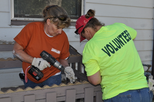 PHOTO: Volunteers working on a home last year for the National Day of Service. Courtesy of Habitat for Humanity of Laramie County.