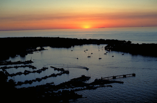 PHOTO: Sunset over Lake Erie at Put-in-Bay. Courtesy EPA.